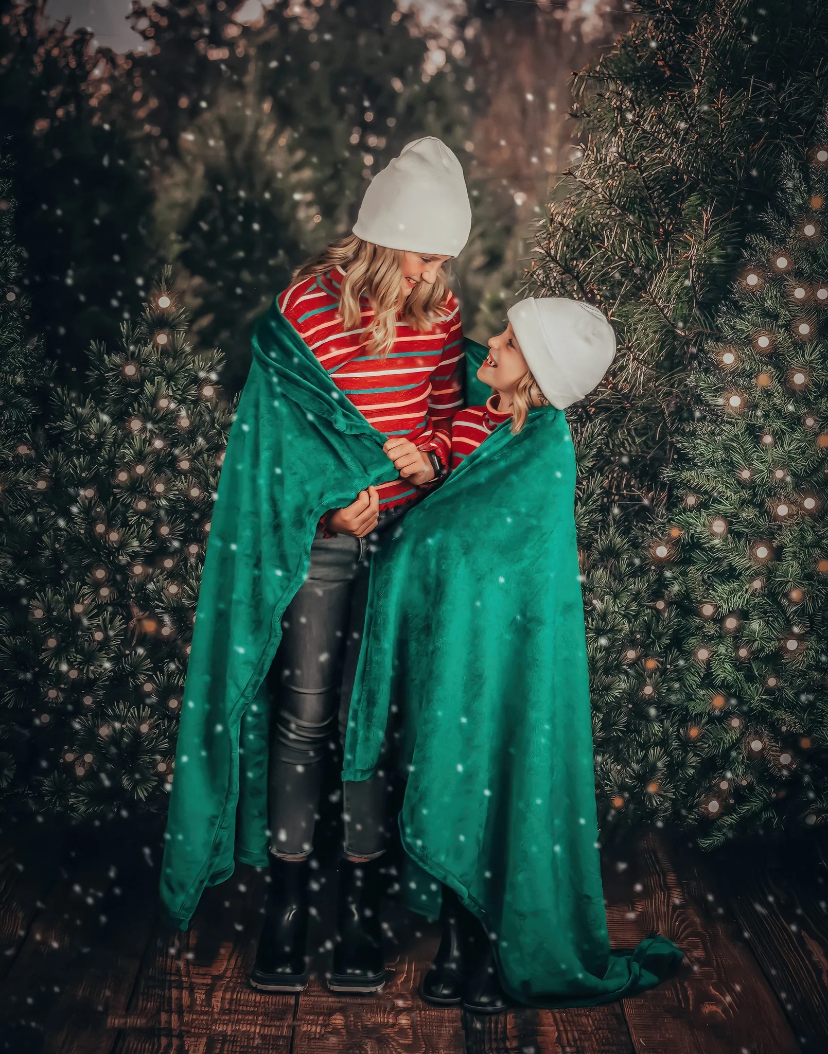 Kate Christmas Outdoor Trees Snow Backdrop for Photography - Image 3