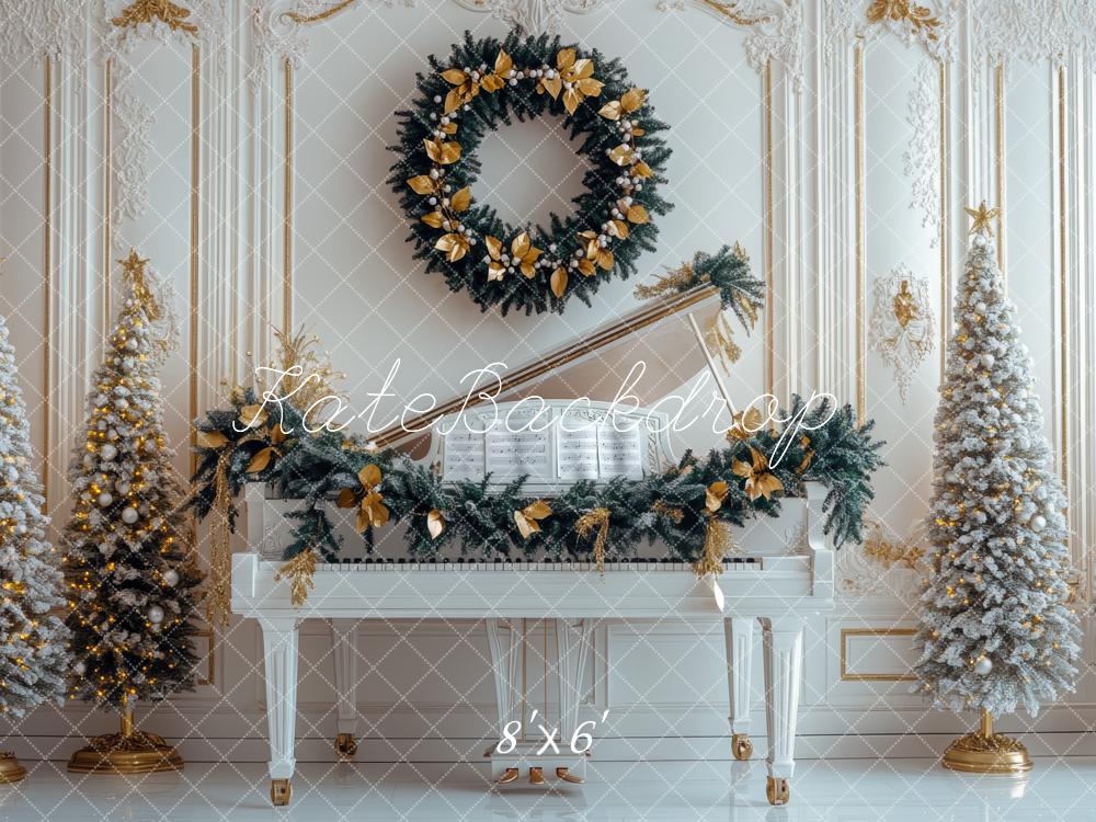 Kate Christmas Piano Wreath Tree Backdrop Designed by Mini MakeBelieve - Image 3