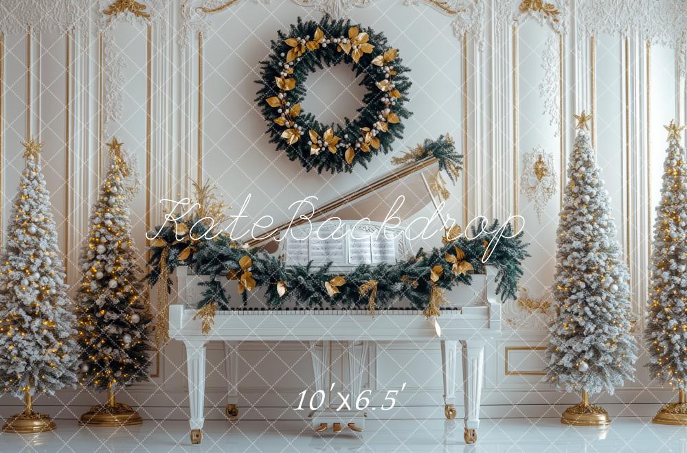 Kate Christmas Piano Wreath Tree Backdrop Designed by Mini MakeBelieve - Image 4