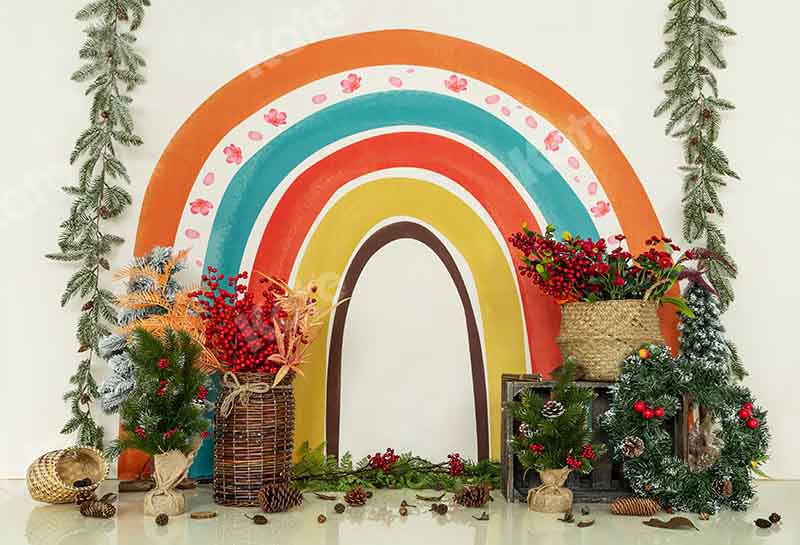 Kate Christmas Rainbow Cake Samsh Backdrop Designed by Emetselch - Image 2