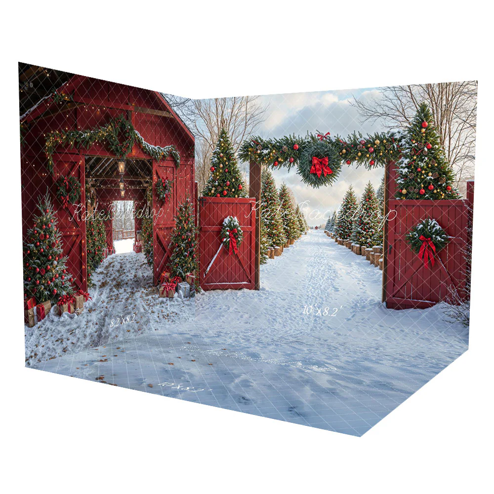 Kate Christmas Red Barn Snow Lane Forest Gate Room Set - Image 2