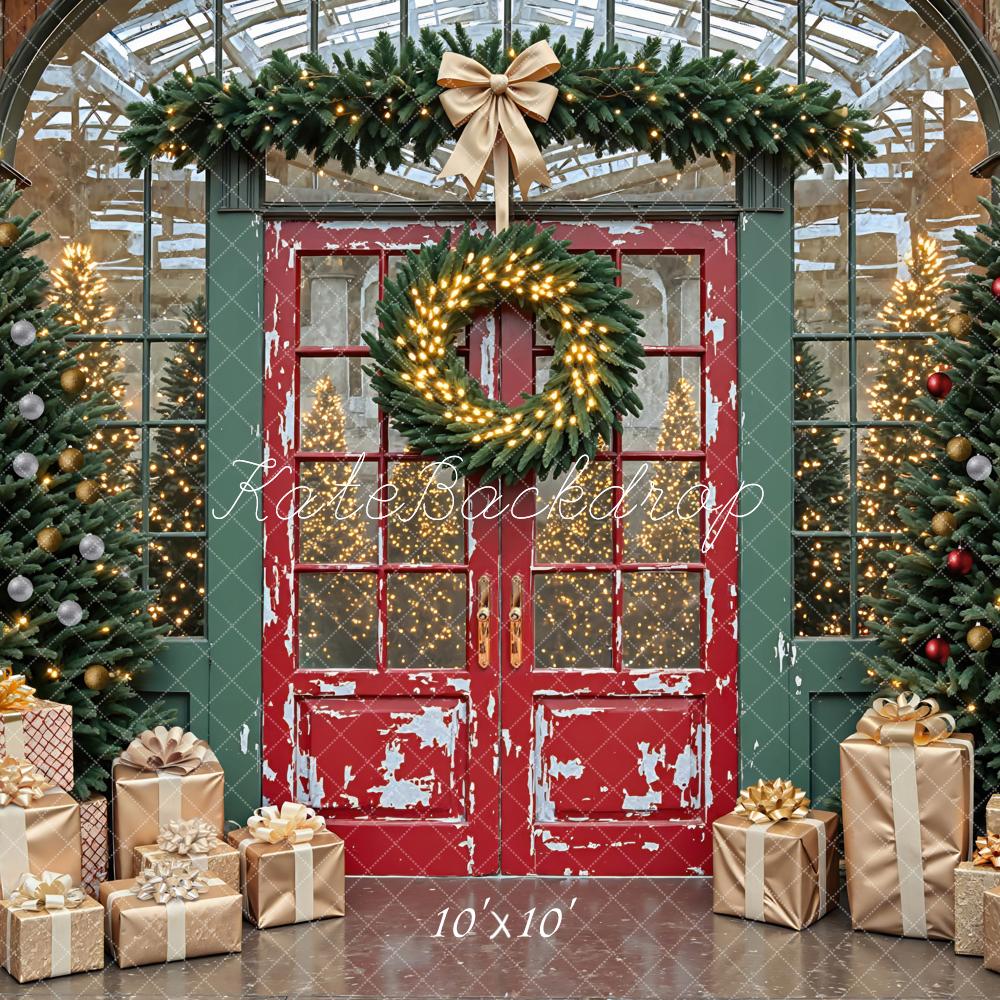 Kate Christmas Red Door Trees Gift Boxes Backdrop Designed by Mini MakeBelieve - Image 7