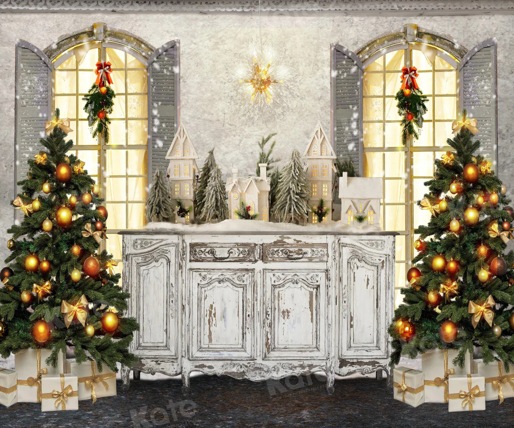 Kate Christmas Retro Cupboard Backdrop for Photography - Image 3