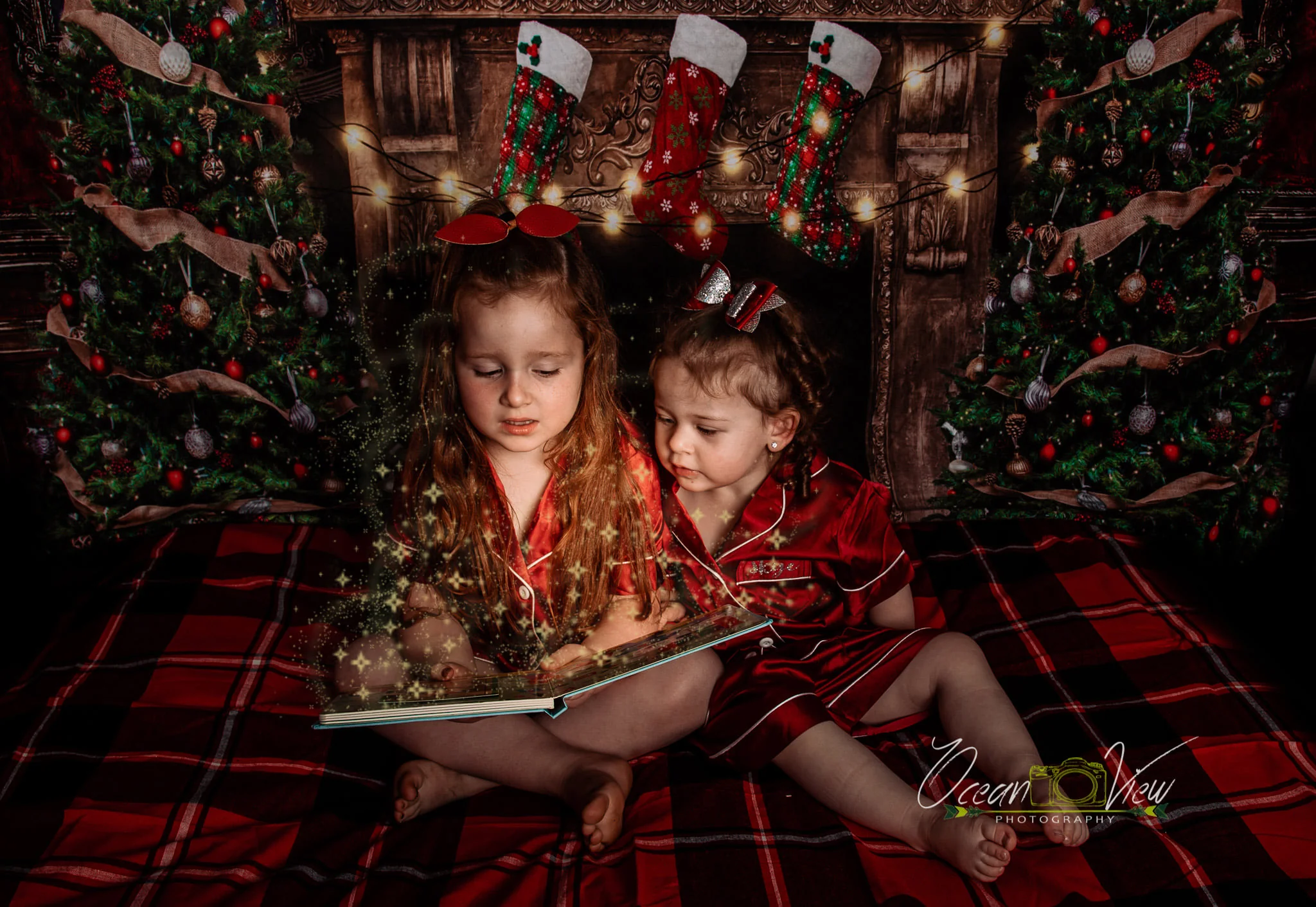 Kate Christmas Room Fireplace Backdrop Designed by Emetselch