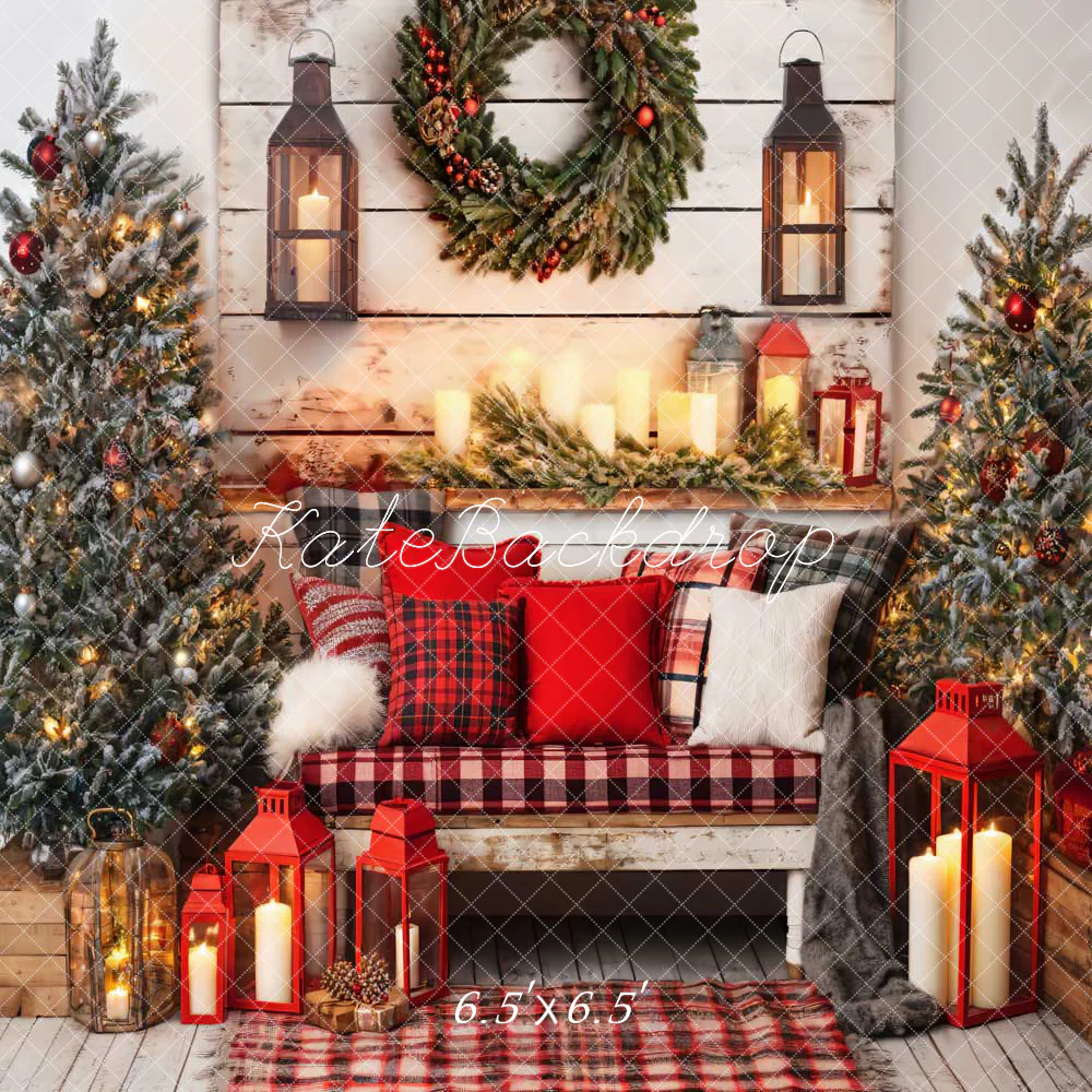 Kate Christmas Room Red Sofa Backdrop Designed by Emetselch - Image 2