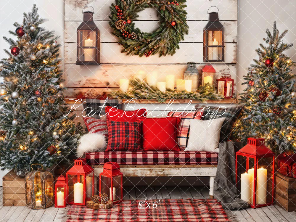 Kate Christmas Room Red Sofa Backdrop Designed by Emetselch - Image 3