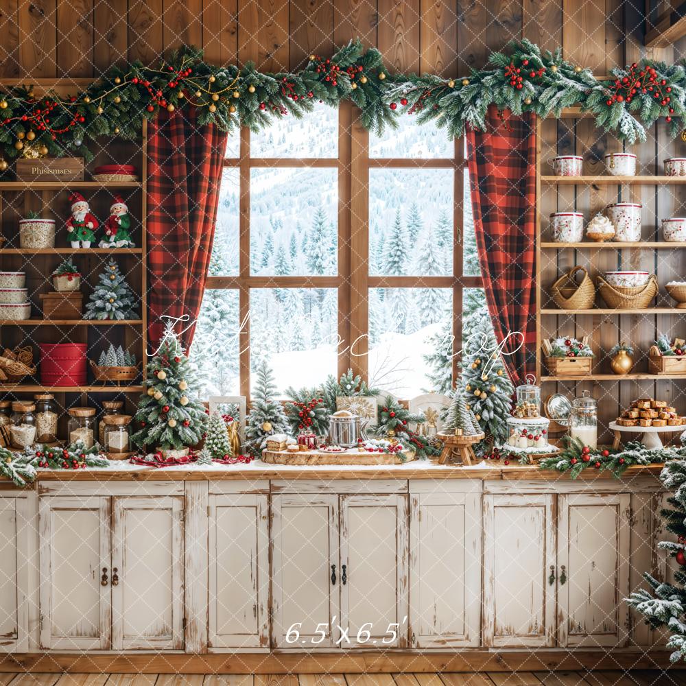 Kate Rustic Christmas Kitchen Backdrop Designed by Emetselch - Image 2