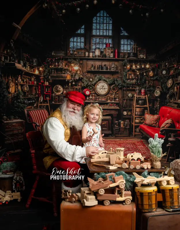 Kate Christmas Santa House Backdrop Designed by Emetselch - Image 4