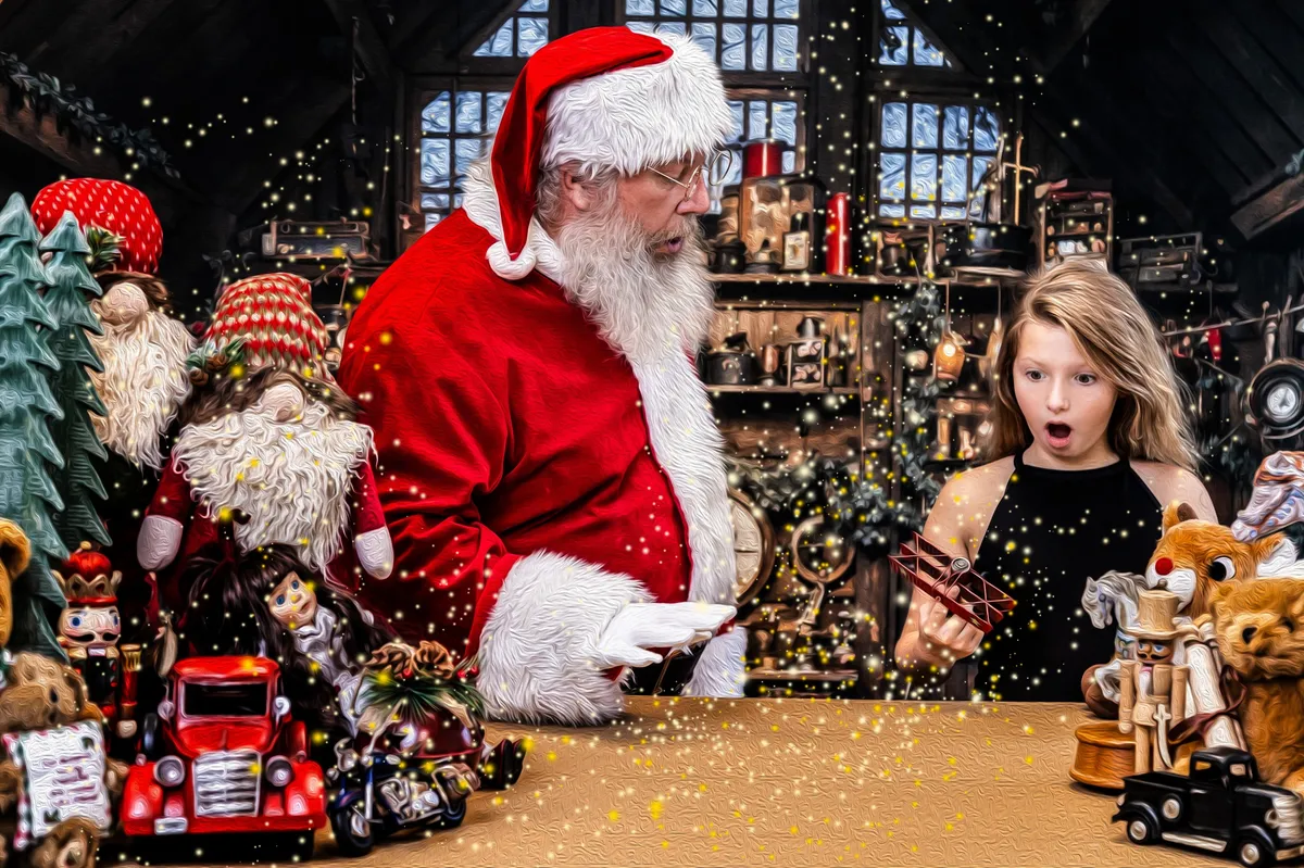 Kate Christmas Santa House Backdrop Designed by Emetselch - Image 5