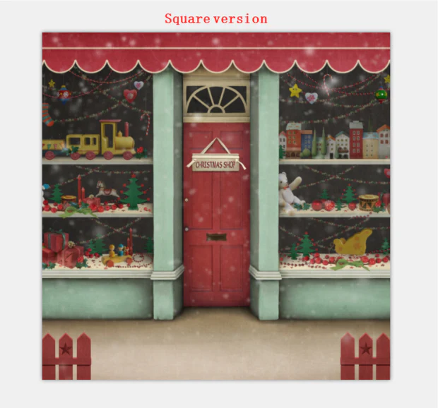 Kate Christmas Santa Workshop Photography Backdrop Photo Background - Image 2