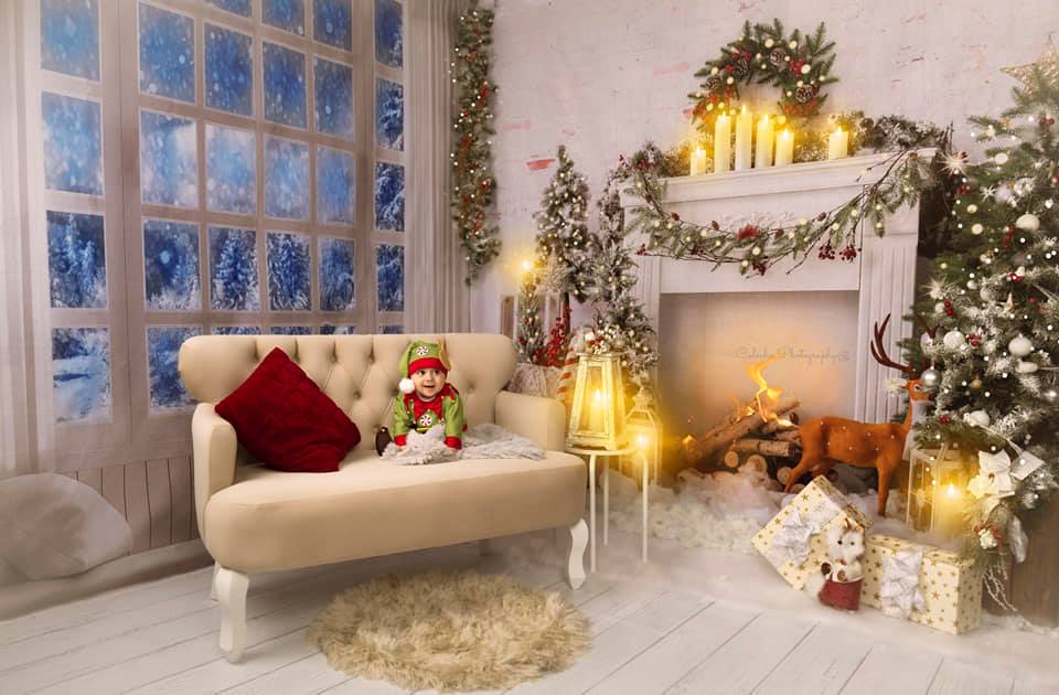 Kate Christmas Snow Backdrop Room Set - Image 3