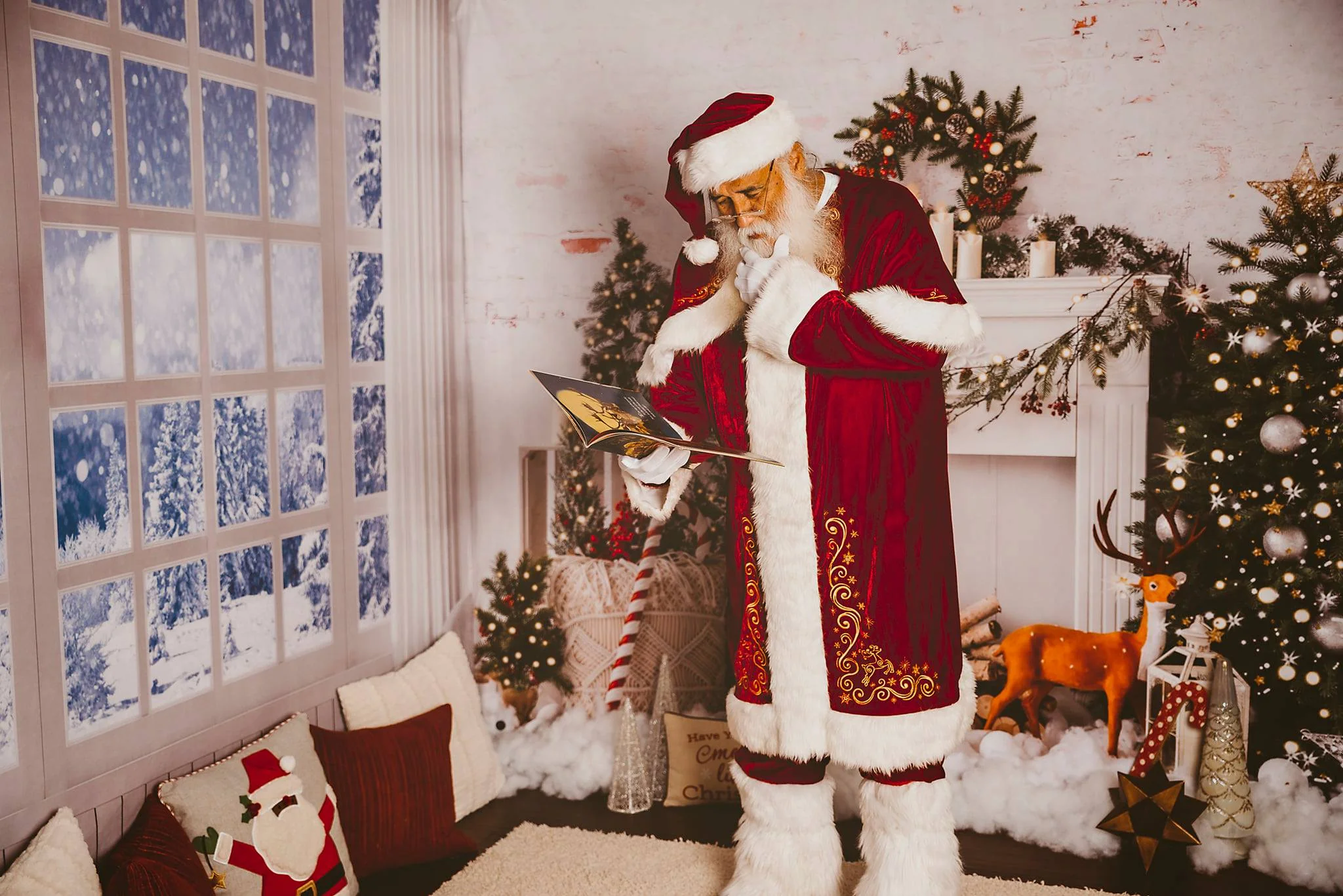 Kate Christmas Snow Backdrop Room Set - Image 4