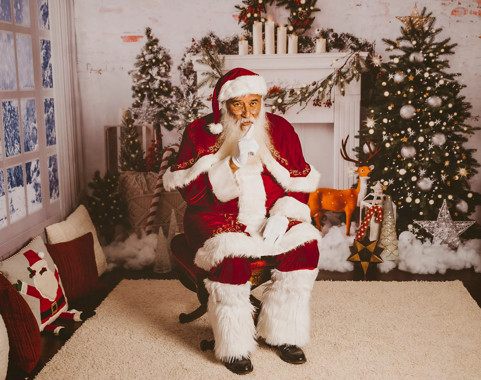 Kate Christmas Snow Backdrop Room Set - Image 5