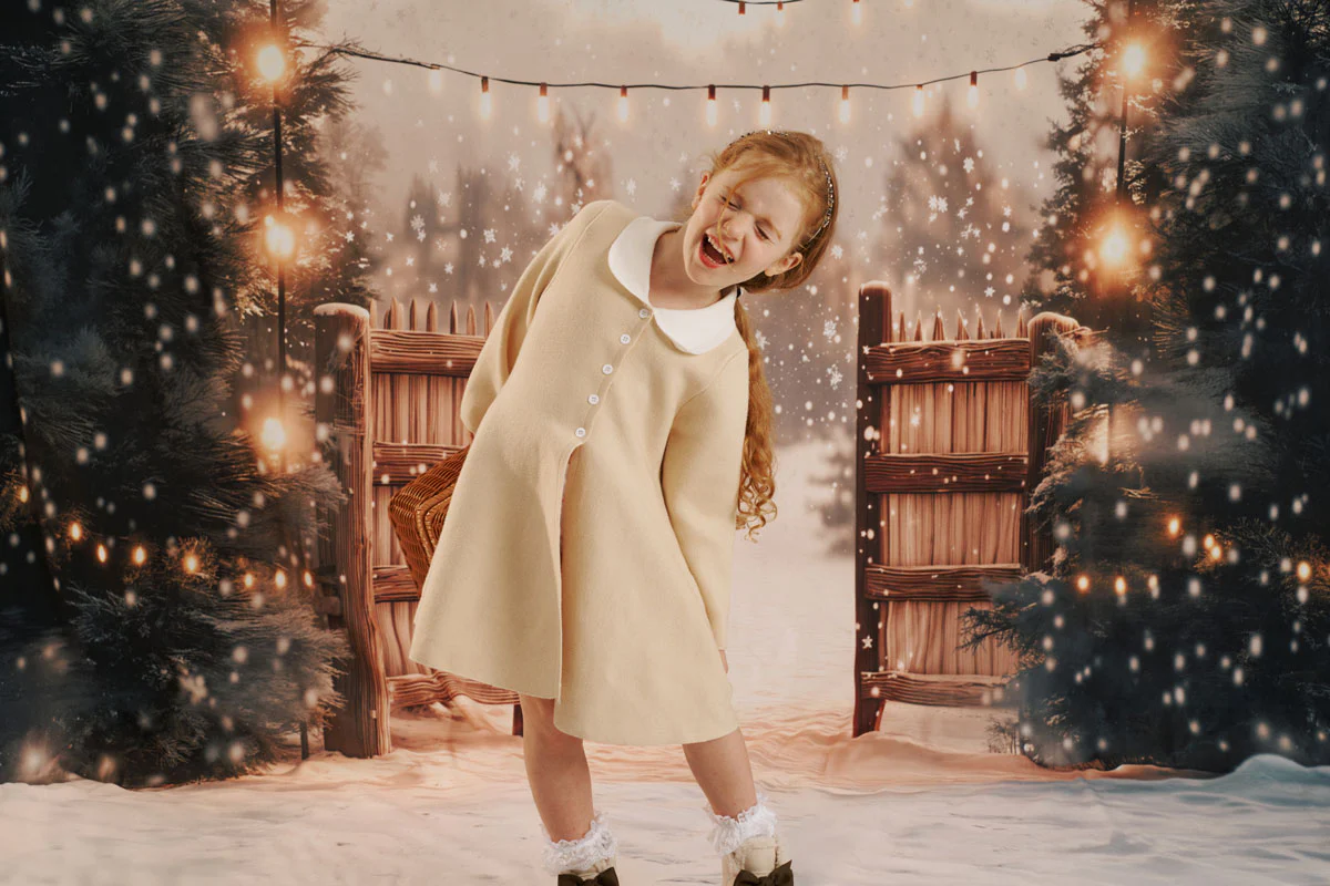 Kate Christmas Snow Farm Backdrop Designed by Emetselch - Image 3