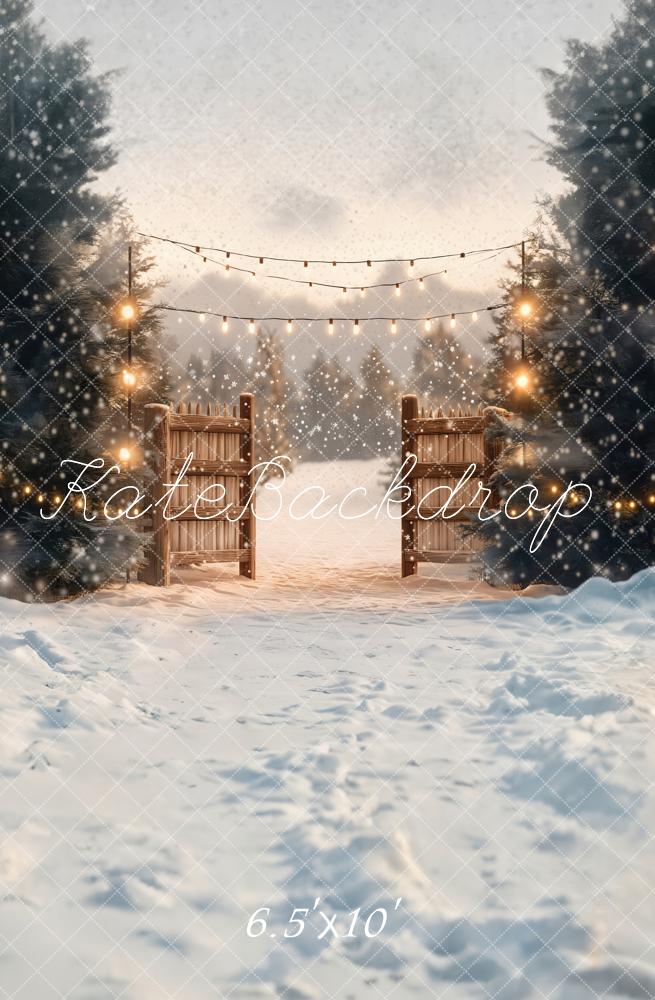 Kate Christmas Snow Farm Backdrop Designed by Emetselch - Image 7