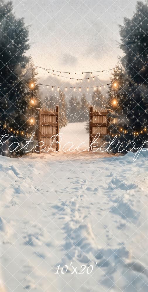 Kate Christmas Snow Farm Backdrop Designed by Emetselch - Image 8