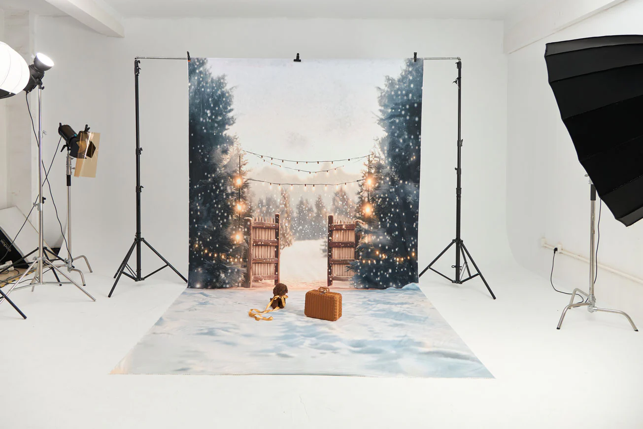 Kate Christmas Snow Farm Backdrop Designed by Emetselch - Image 9