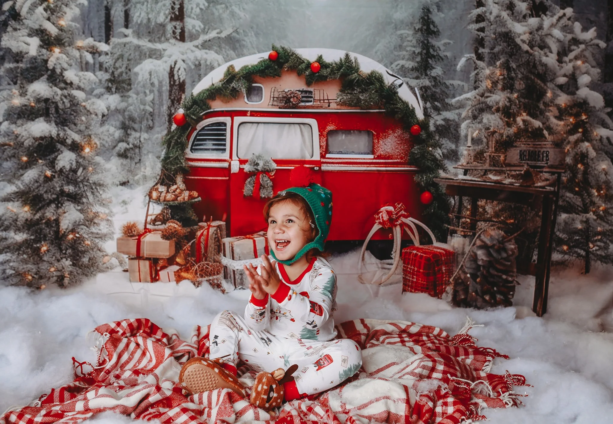 Kate Christmas Snow Forest Backdrop for Photography - Image 5