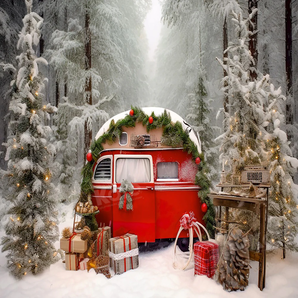 Kate Christmas Snow Forest Backdrop for Photography - Image 7
