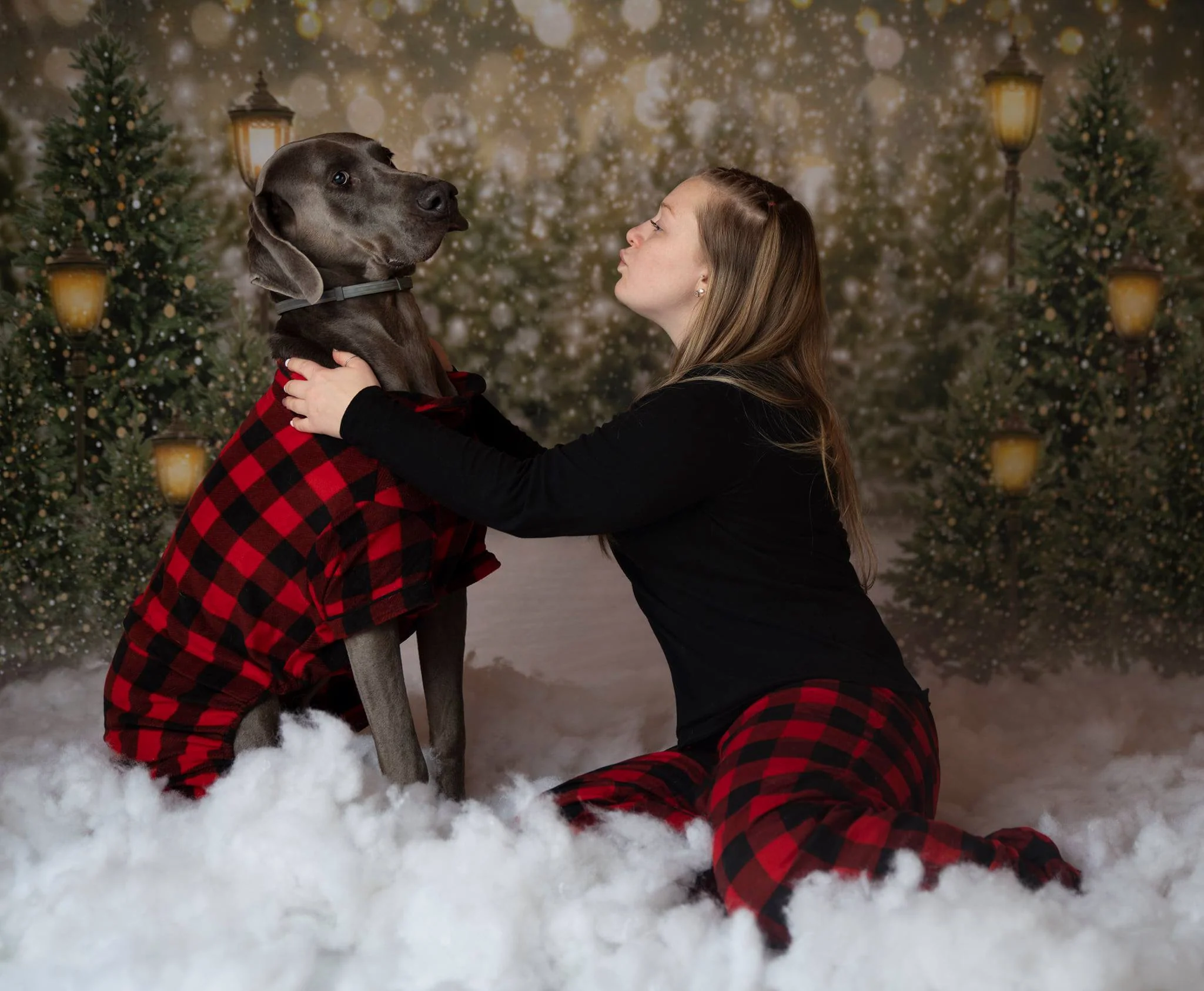 Kate Christmas Snow Forest Lights Fleece Backdrop for Photography - Image 17