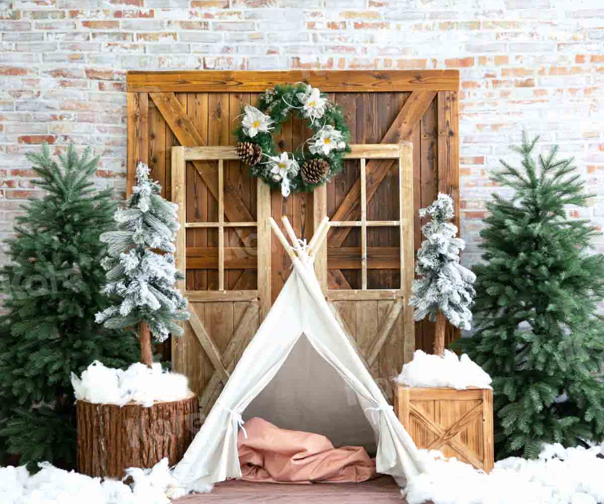 Kate Christmas Snow Tent Backdrop Designed by Emetselch - Image 3