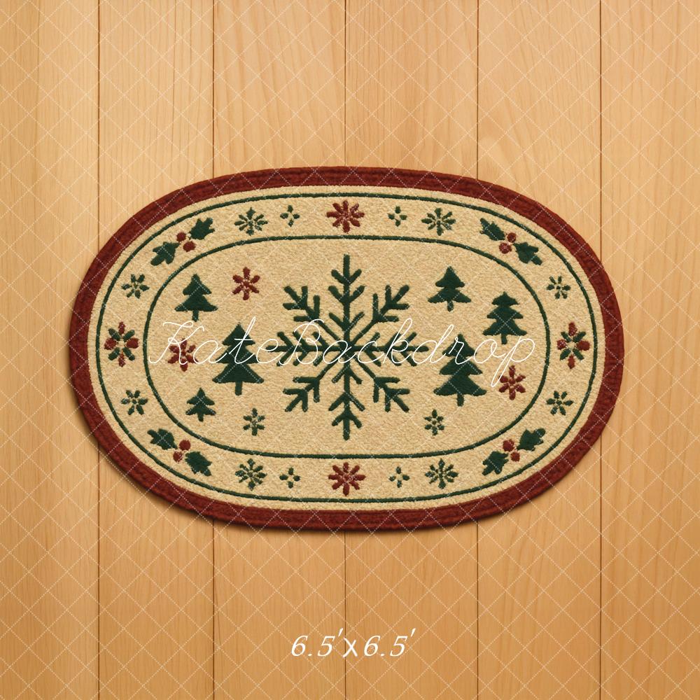 Kate Christmas Snowflake Tree Pattern Rug Backdrop Designed by Mini MakeBelieve - Image 2