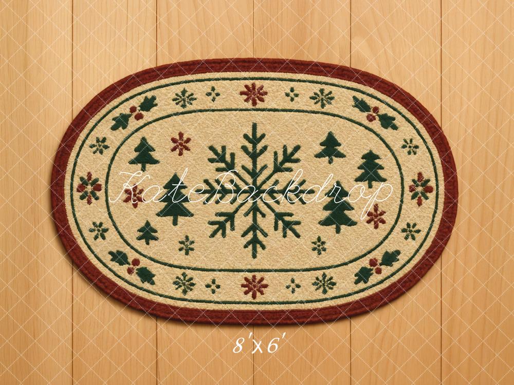 Kate Christmas Snowflake Tree Pattern Rug Backdrop Designed by Mini MakeBelieve - Image 3