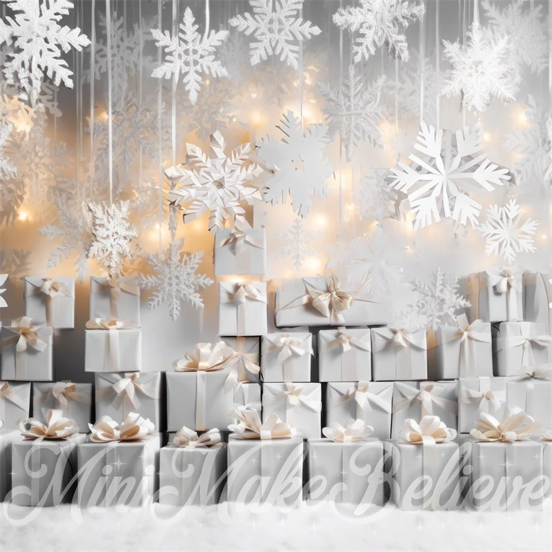 Kate Christmas Snowflakes Gifts Backdrop Designed by Mini MakeBelieve - Image 2