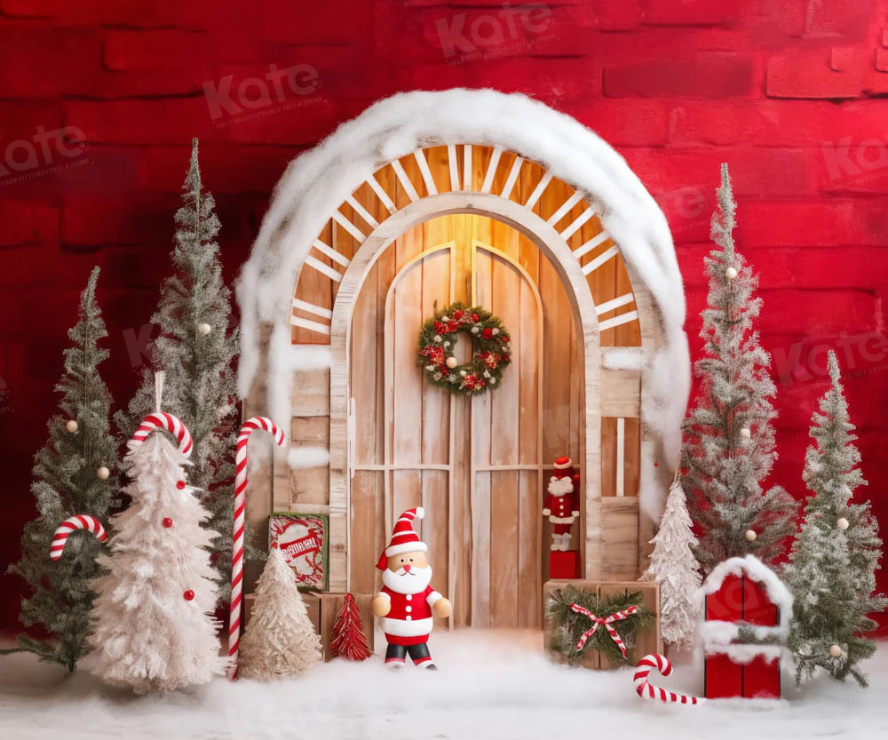 Kate Christmas Snowy Barn Santa Backdrop Designed by Chain Photography - Image 3