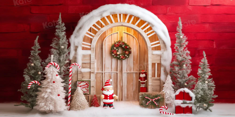 Kate Christmas Snowy Barn Santa Backdrop Designed by Chain Photography - Image 4