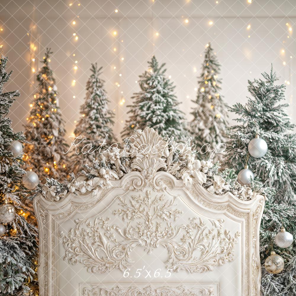Kate Christmas Headboard Snowy Trees Backdrop Designed by Emetselch - Image 2