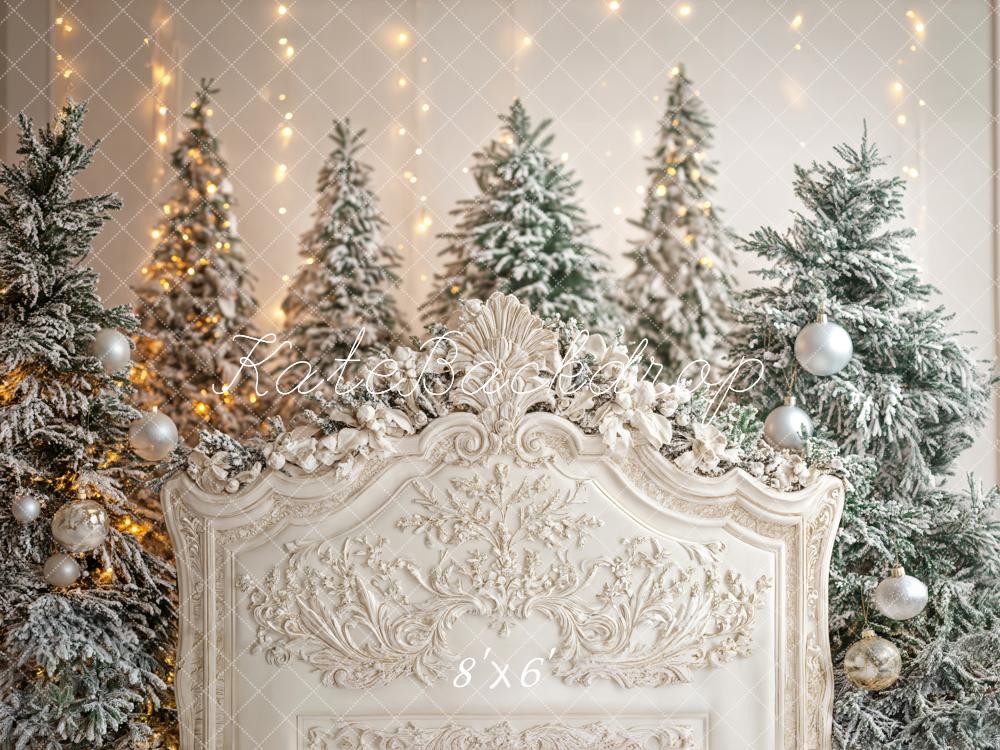 Kate Christmas Headboard Snowy Trees Backdrop Designed by Emetselch - Image 3