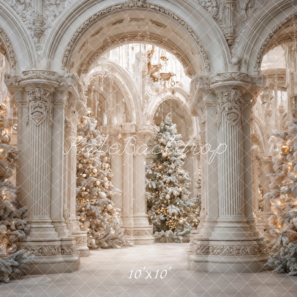Kate Christmas Snowy Trees White Palace Backdrop Designed by Ashley Paul - Image 7