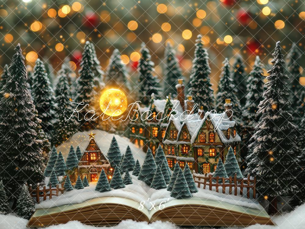 Kate Christmas Snowy Village Book Backdrop Designed by Mini MakeBelieve - Image 3