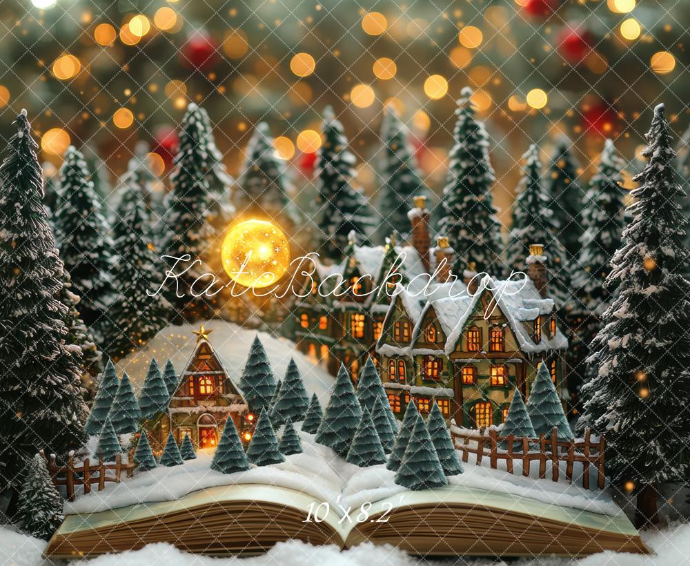 Kate Christmas Snowy Village Book Backdrop Designed by Mini MakeBelieve - Image 6