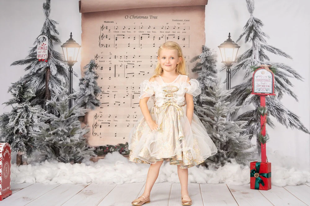 Kate Christmas Song Book Backdrop Designed by Uta Mueller Photography - Image 3