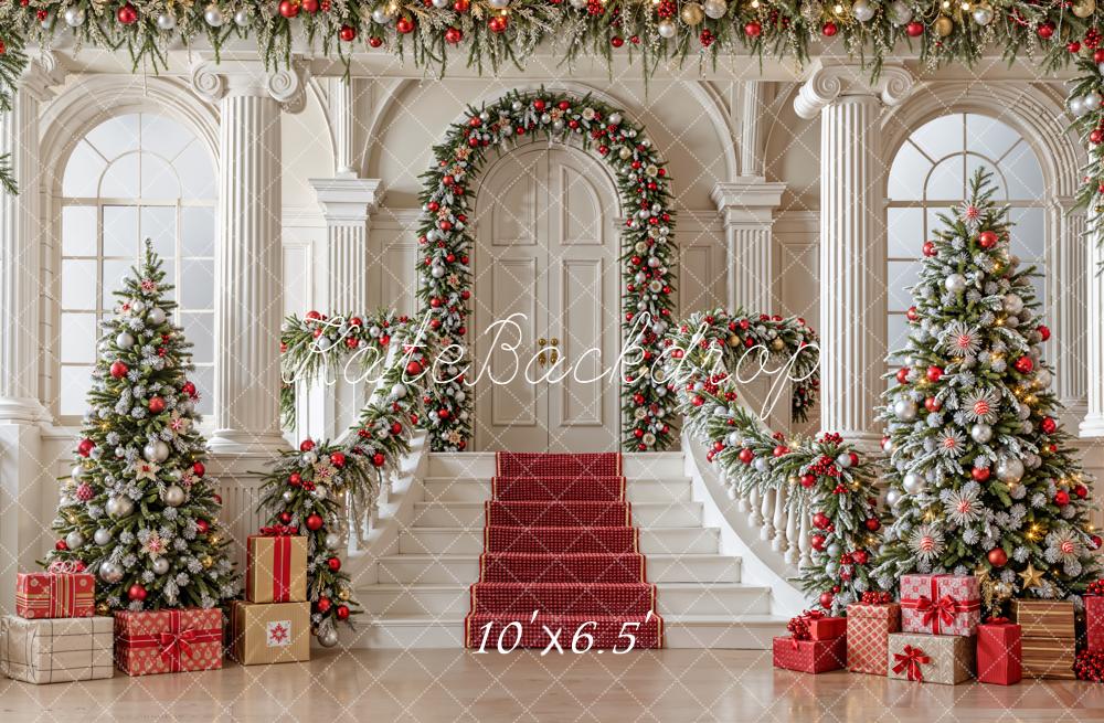 Kate Christmas Staircase Garland Backdrop Designed by Emetselch - Image 4