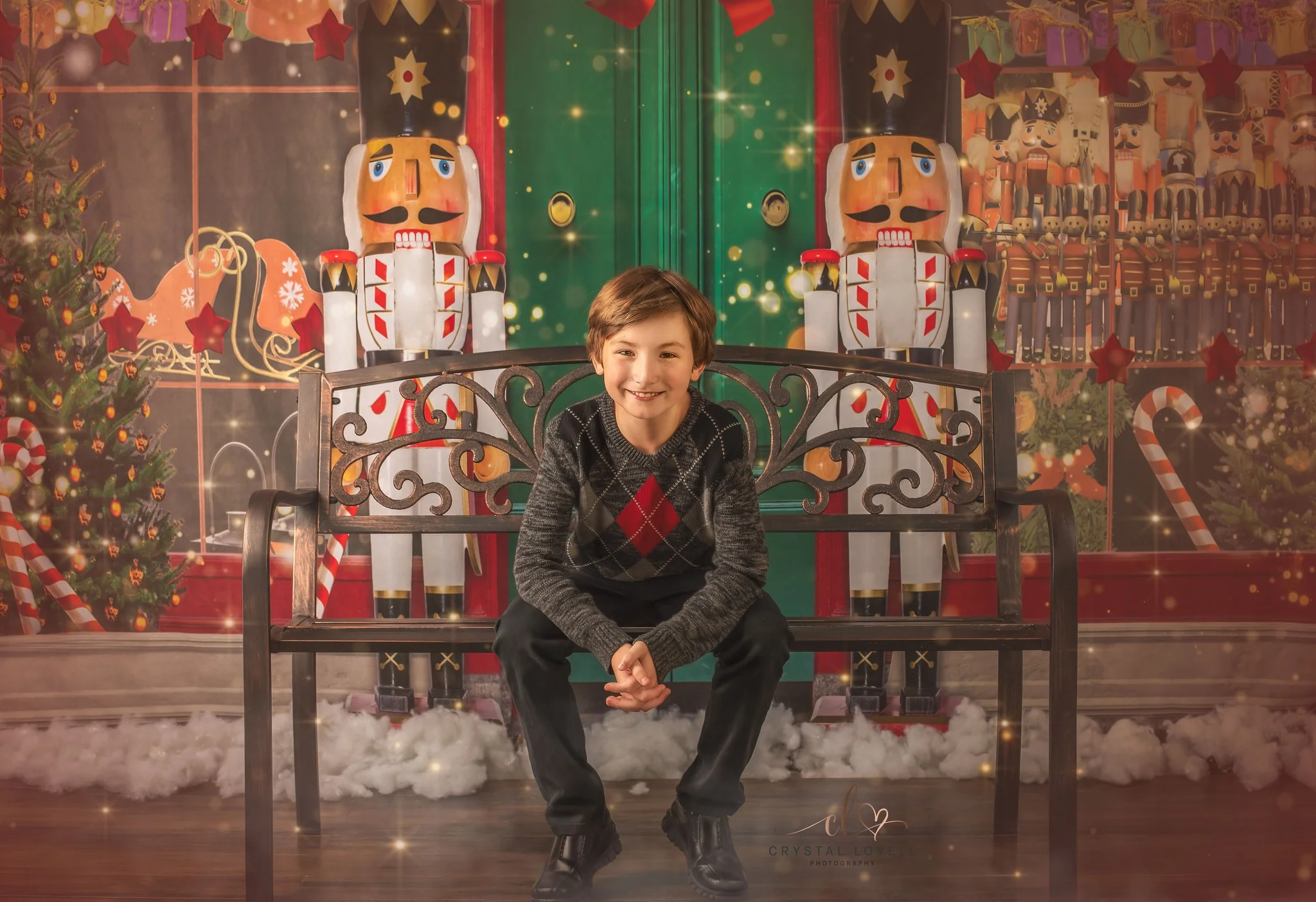 Kate Christmas Store Soldier Toys Nutcracker Backdrop for Photography - Image 4
