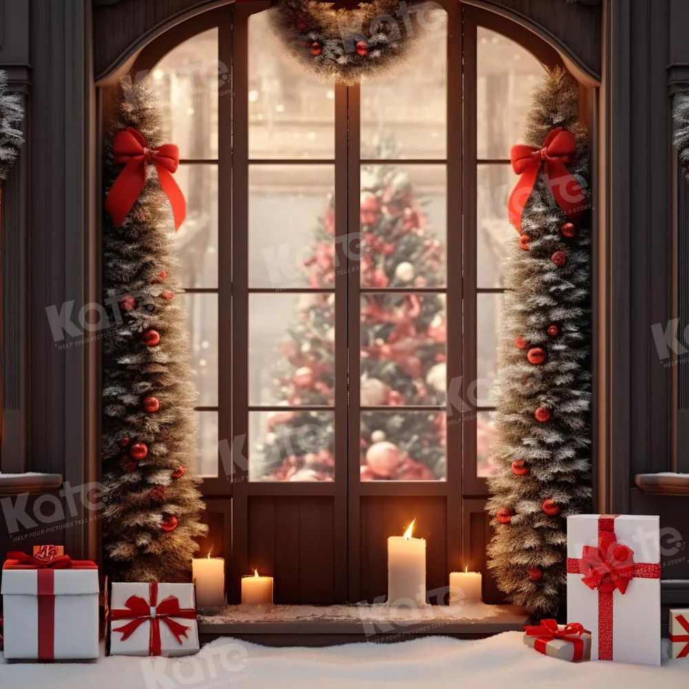 Kate Christmas Store Window Gifts Tree Backdrop Designed by Emetselch - Image 2