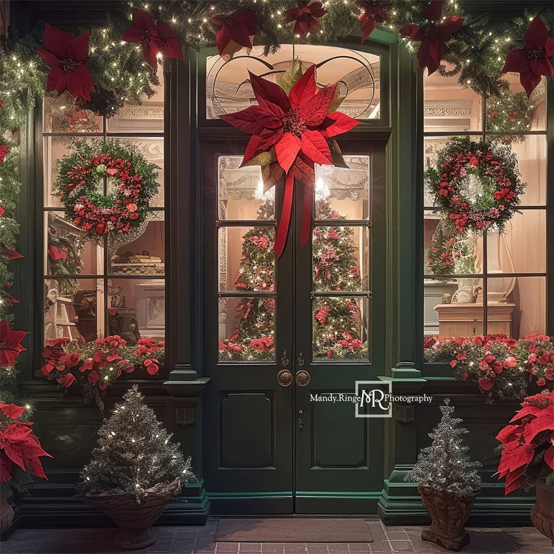 Kate Christmas Storefront Backdrop Designed by Mandy Ringe Photography - Image 2