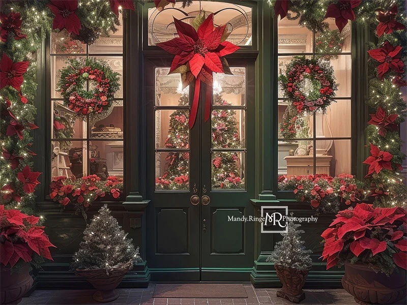 Kate Christmas Storefront Backdrop Designed by Mandy Ringe Photography - Image 3