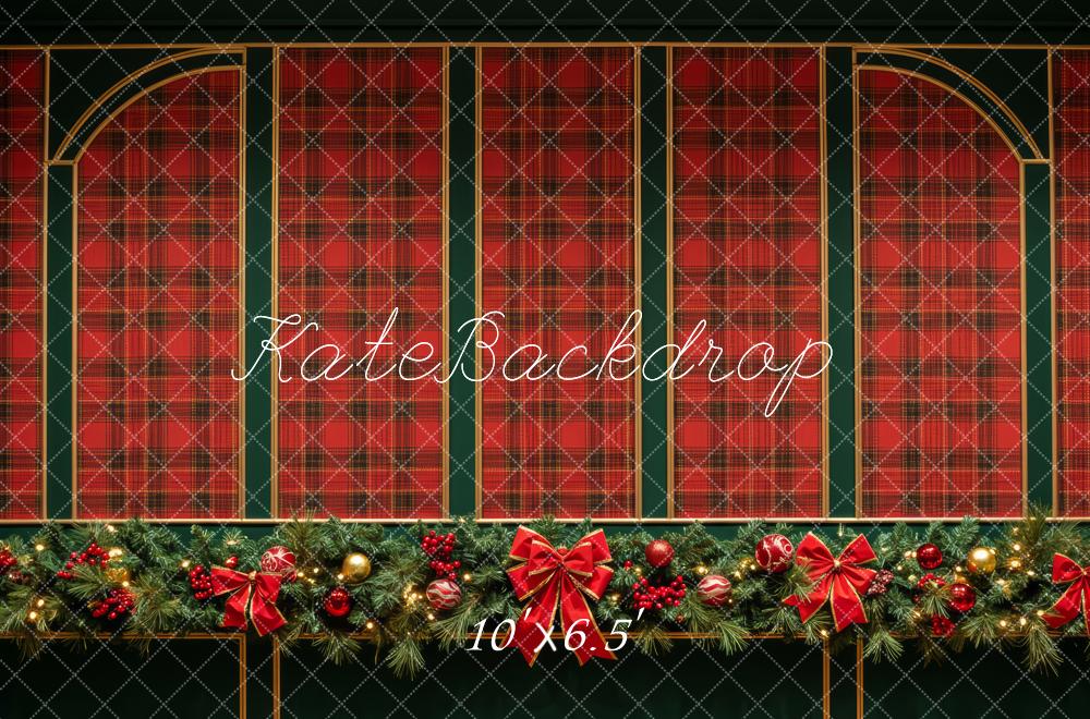 Kate Christmas Tartan Arch Garland Backdrop Designed by Patty Robert - Image 4