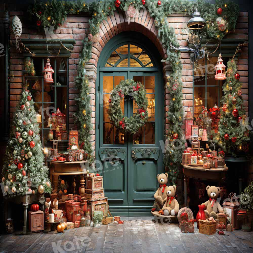 Kate Christmas Teddy Bear Gifts Store Backdrop Designed by Emetselch - Image 2