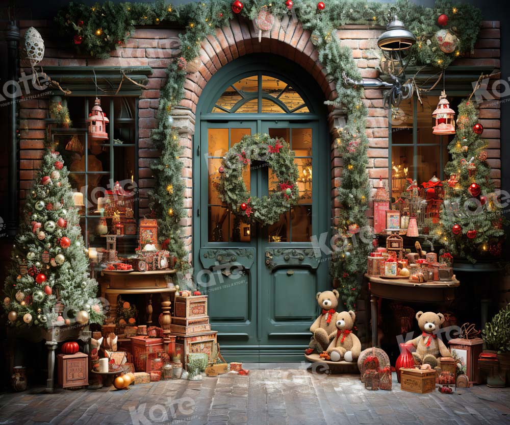Kate Christmas Teddy Bear Gifts Store Backdrop Designed by Emetselch - Image 3