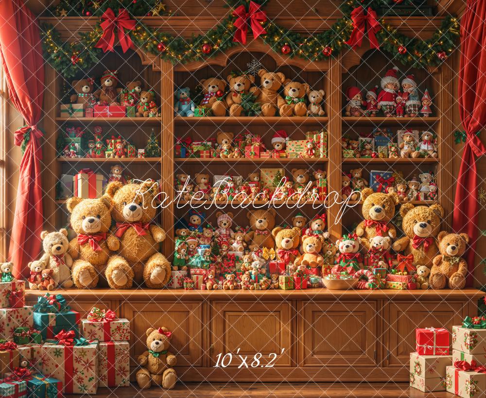Kate Christmas Teddy Bears Cabinet Gifts Backdrop Designed by Emetselch - Image 5