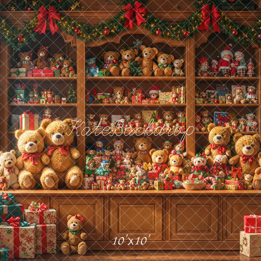 Kate Christmas Teddy Bears Cabinet Gifts Backdrop Designed by Emetselch - Image 6