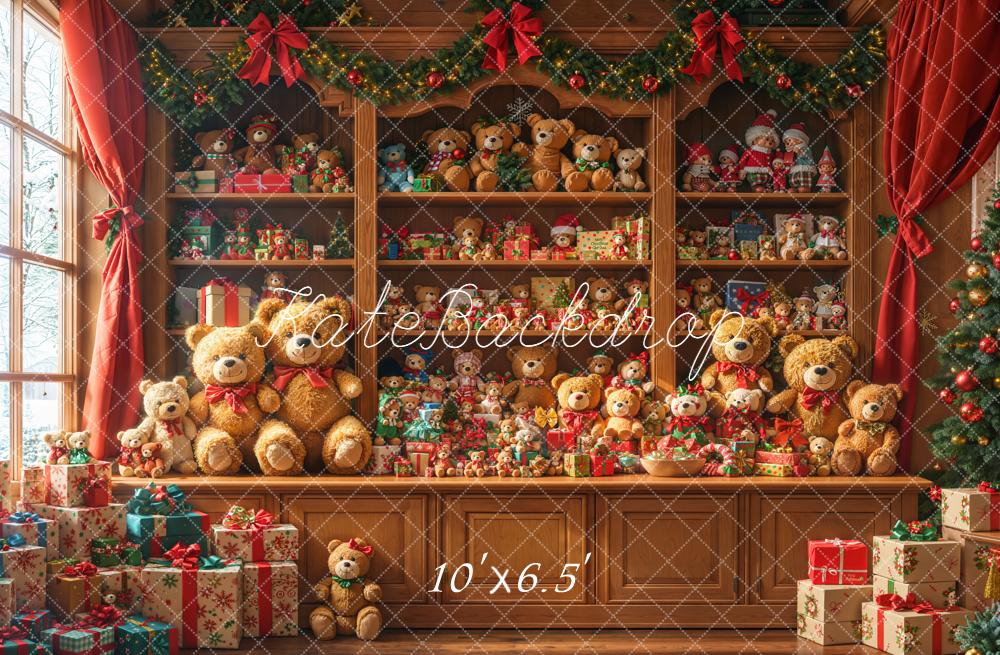 Kate Christmas Teddy Bears Cabinet Gifts Backdrop Designed by Emetselch - Image 7