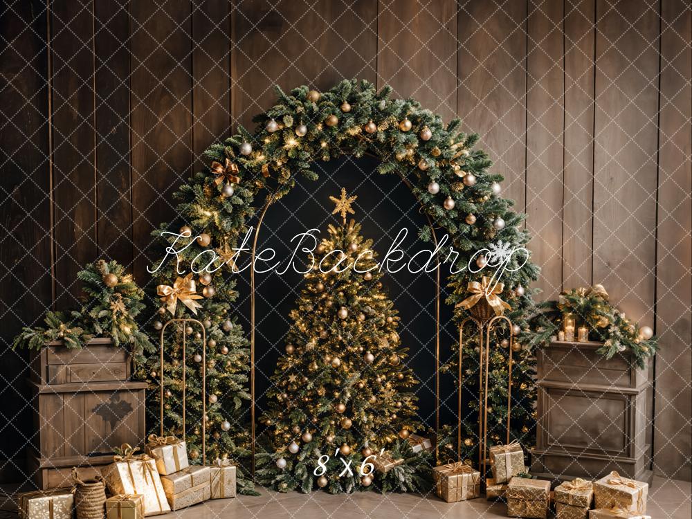 Kate Christmas Tree Arch Gifts Wood Wall Backdrop Designed by Emetselch - Image 3