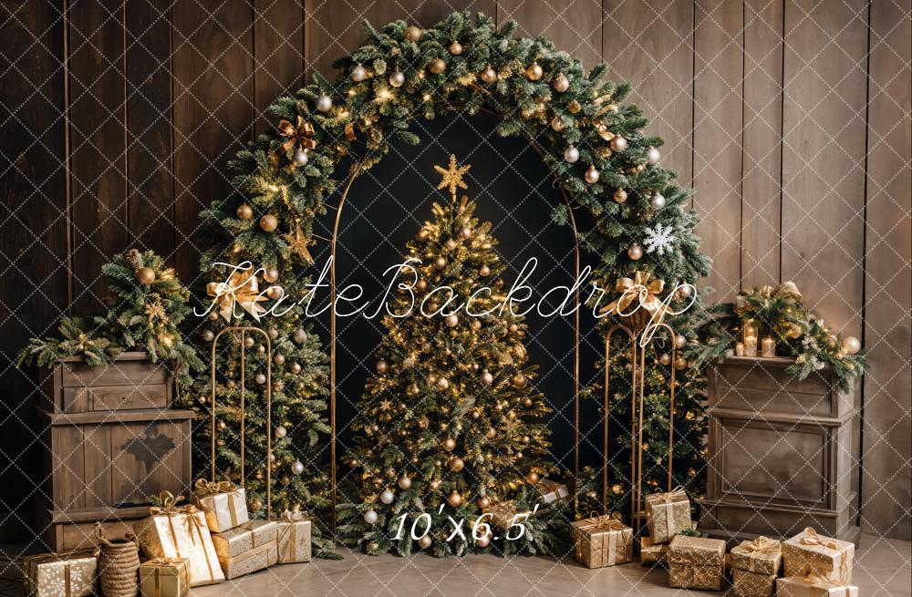 Kate Christmas Tree Arch Gifts Wood Wall Backdrop Designed by Emetselch - Image 4