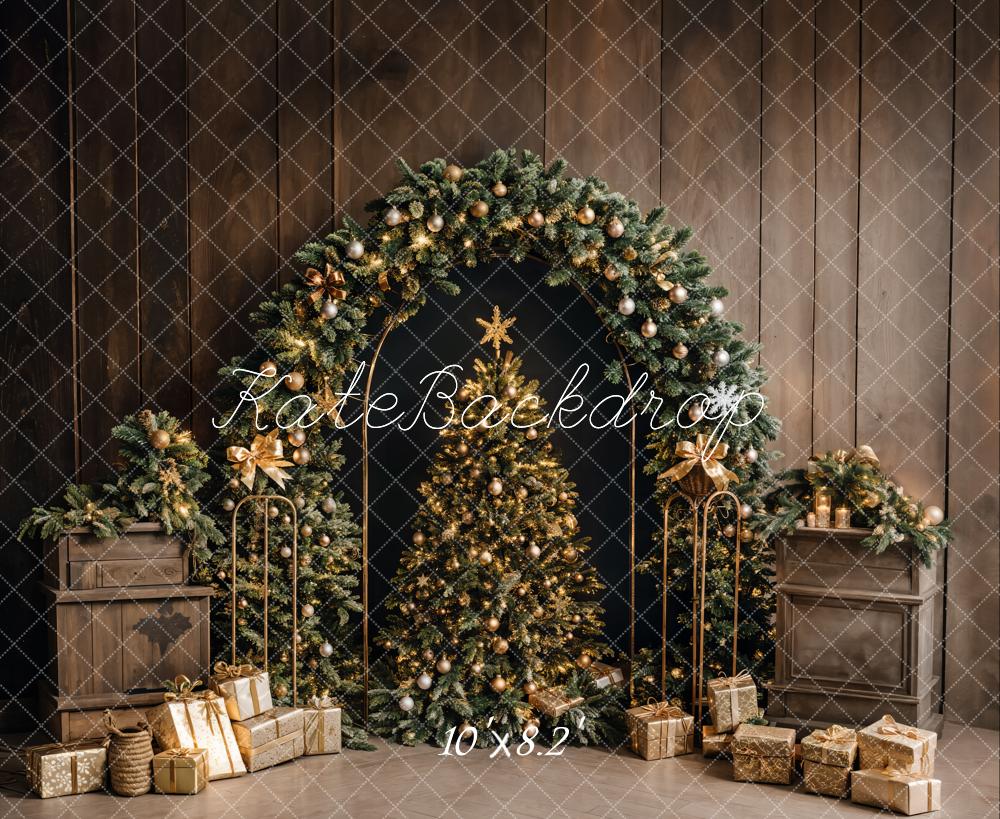 Kate Christmas Tree Arch Gifts Wood Wall Backdrop Designed by Emetselch - Image 5